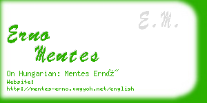 erno mentes business card